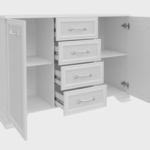 Комод «Грация», 4 ящика, 2 дверцы